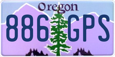 OR license plate 886GPS
