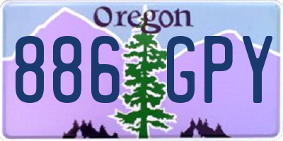 OR license plate 886GPY