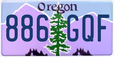 OR license plate 886GQF