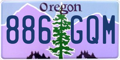 OR license plate 886GQM