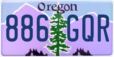 OR license plate 886GQR