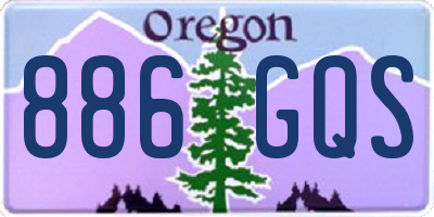 OR license plate 886GQS