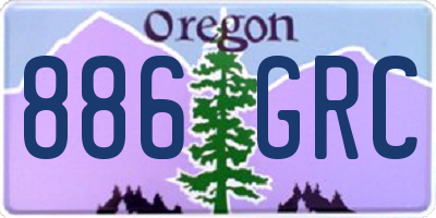 OR license plate 886GRC