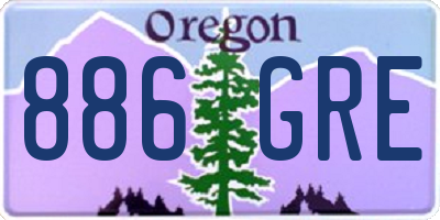 OR license plate 886GRE