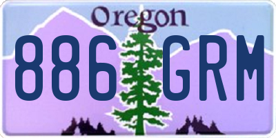 OR license plate 886GRM