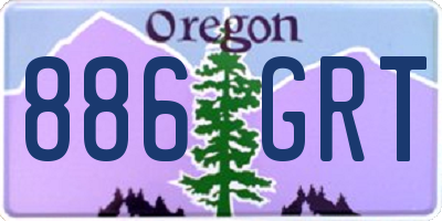 OR license plate 886GRT