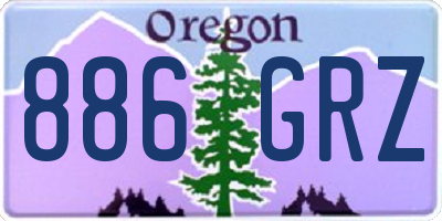 OR license plate 886GRZ