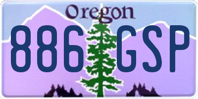 OR license plate 886GSP