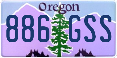 OR license plate 886GSS