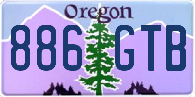 OR license plate 886GTB
