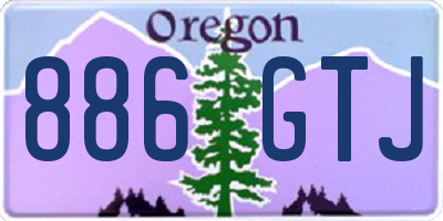 OR license plate 886GTJ
