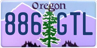 OR license plate 886GTL