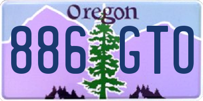 OR license plate 886GTO