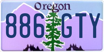 OR license plate 886GTY