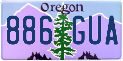 OR license plate 886GUA