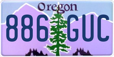 OR license plate 886GUC