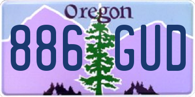OR license plate 886GUD