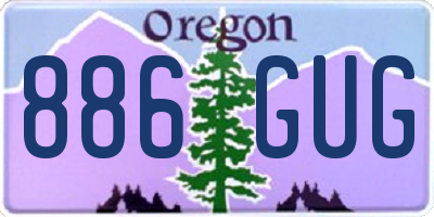 OR license plate 886GUG
