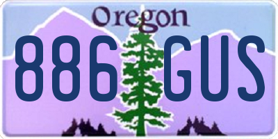 OR license plate 886GUS