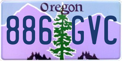 OR license plate 886GVC