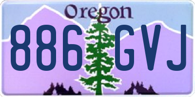 OR license plate 886GVJ