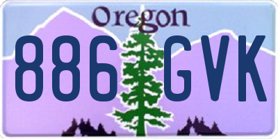 OR license plate 886GVK