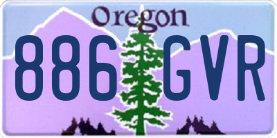 OR license plate 886GVR