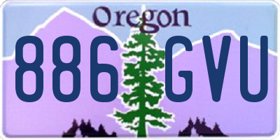 OR license plate 886GVU