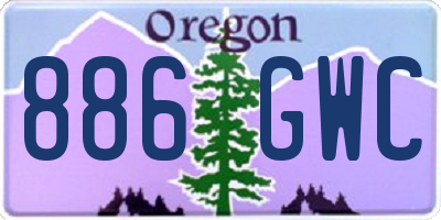 OR license plate 886GWC