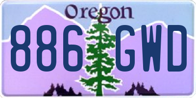 OR license plate 886GWD