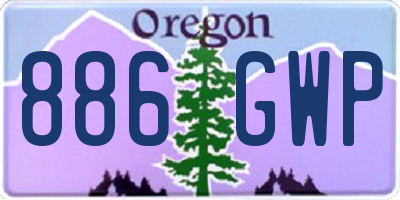 OR license plate 886GWP