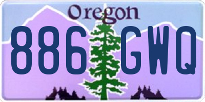 OR license plate 886GWQ