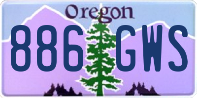 OR license plate 886GWS