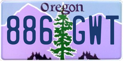 OR license plate 886GWT