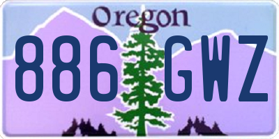 OR license plate 886GWZ
