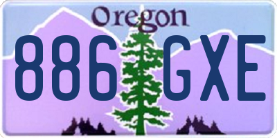 OR license plate 886GXE