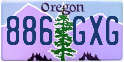 OR license plate 886GXG