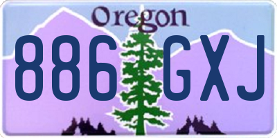 OR license plate 886GXJ