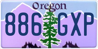 OR license plate 886GXP