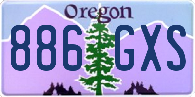 OR license plate 886GXS