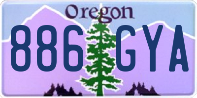 OR license plate 886GYA