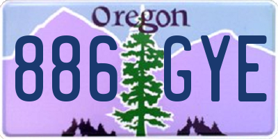 OR license plate 886GYE