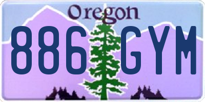 OR license plate 886GYM