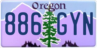 OR license plate 886GYN