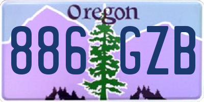 OR license plate 886GZB