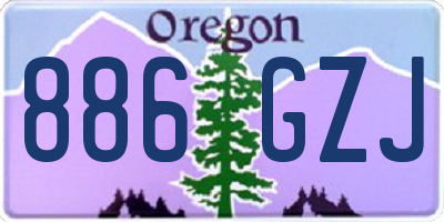 OR license plate 886GZJ