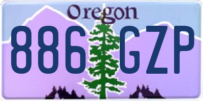 OR license plate 886GZP