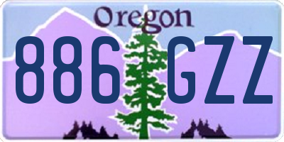 OR license plate 886GZZ