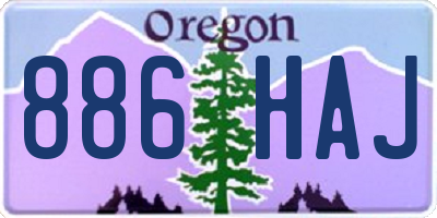 OR license plate 886HAJ