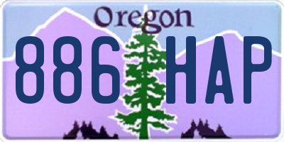 OR license plate 886HAP